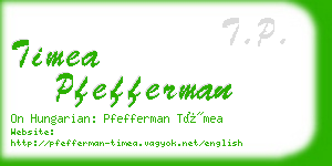 timea pfefferman business card